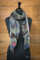 Belle Love Italy  Leaf Silk Mix Scarf