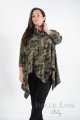 Belle Love Italy Hallie Cowl Neck Camouflage Tunic