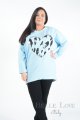 Belle Love Italy Ivy Leopard Heart Zip Sweatshirt
