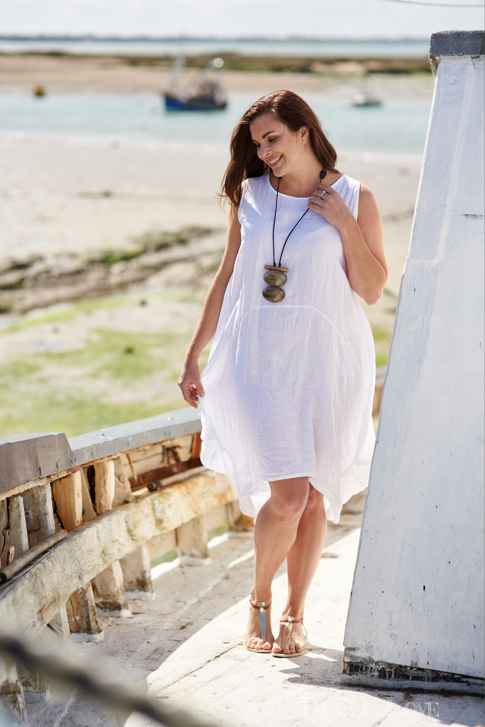 Belle Love Italy Fish Tail Linen Dress