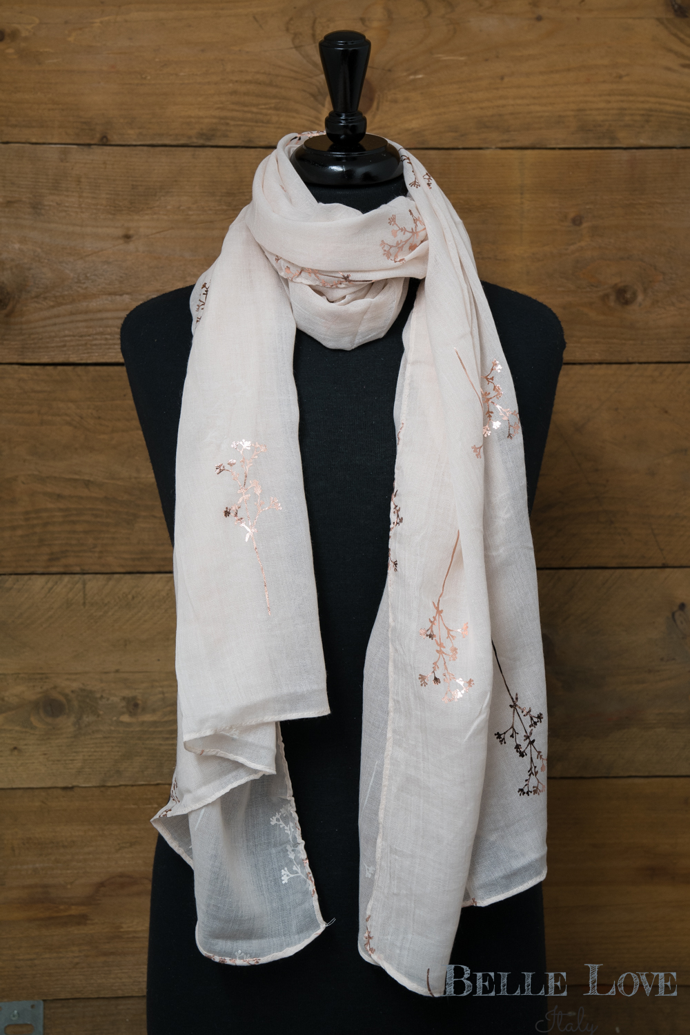 Belle Love Italy Rose Gold Branch Scarf
