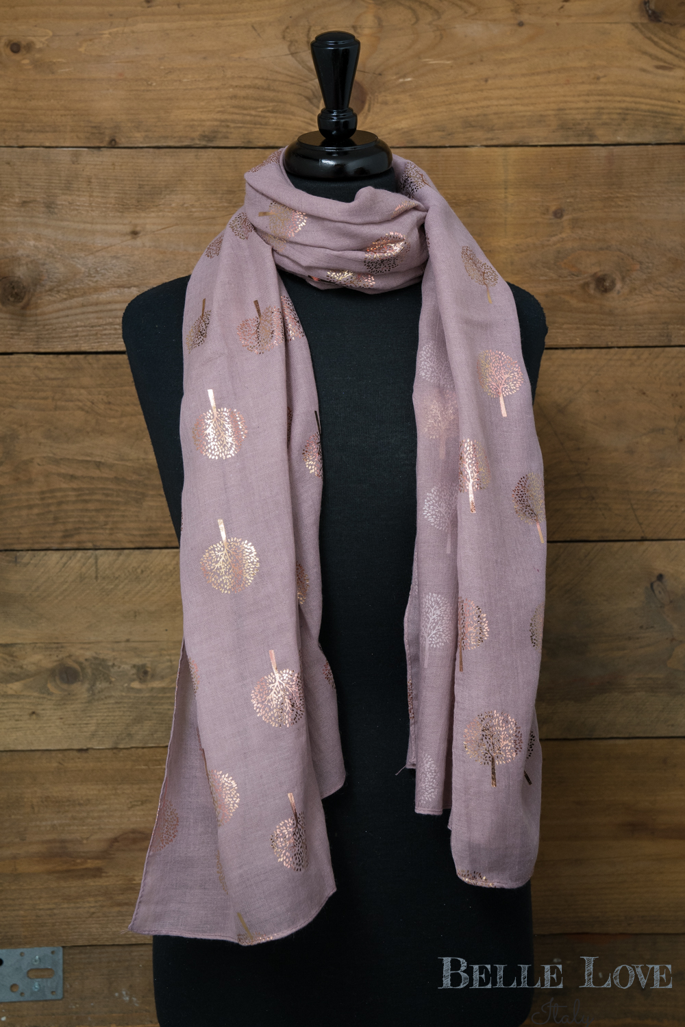 Belle Love Italy Foil Trees Scarf