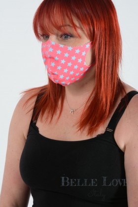 Belle Love Italy All Stars Pink Face Mask