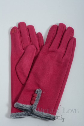 Belle Love Italy Ellie Faux Suede Button Gloves